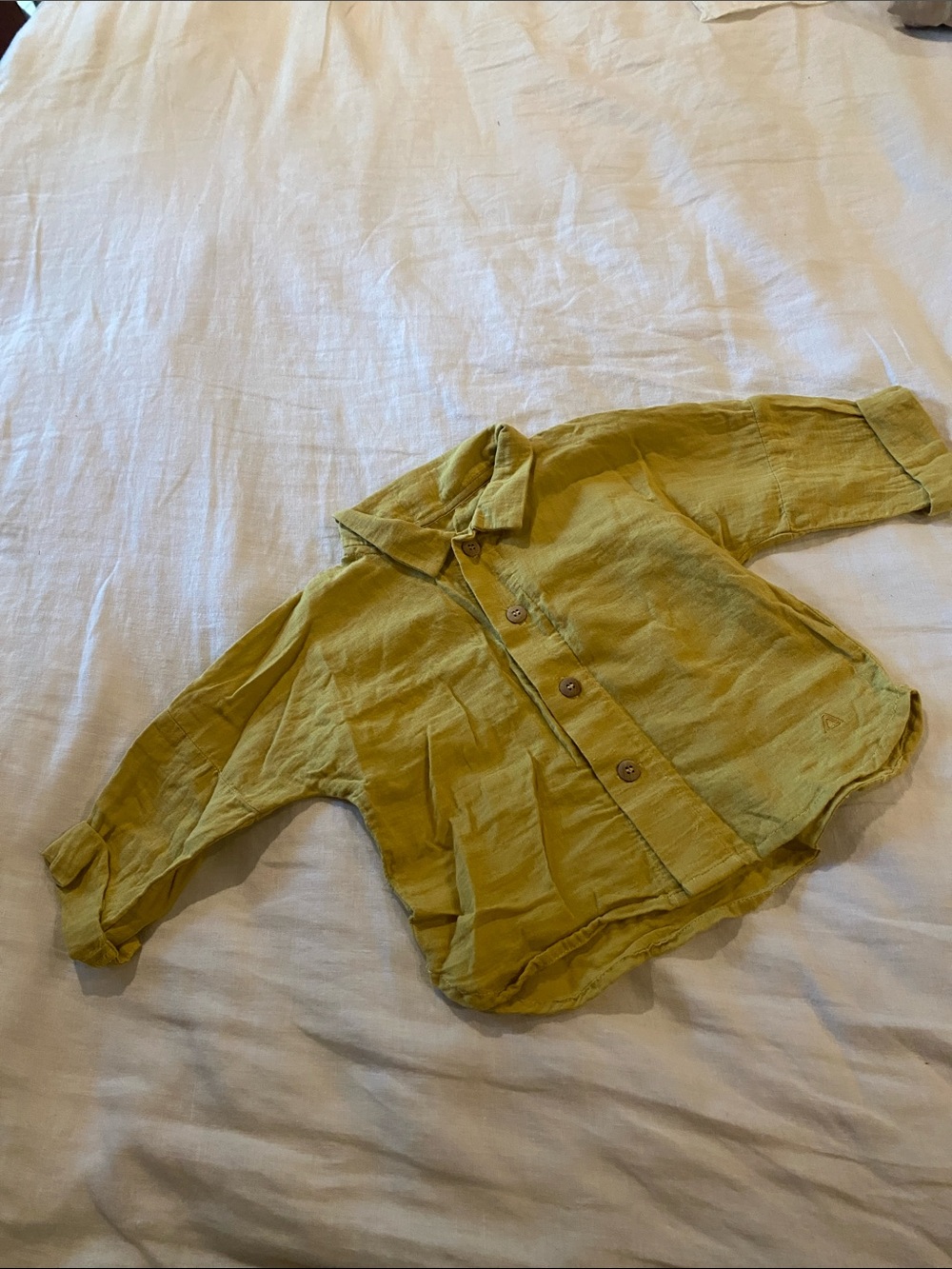 Maison Frida gauze cotton button down relaxed for top